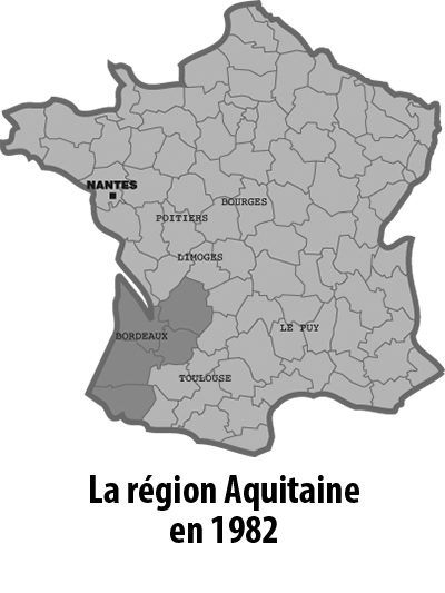 Carte Aquitaine 1982